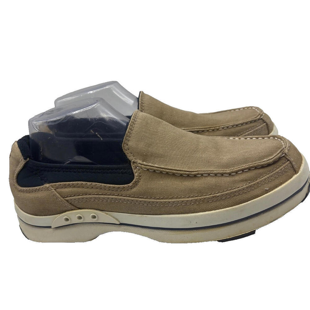 Sebago  Docksides Loafers Boat Shoes Size 8 Mens Beige Slip-On